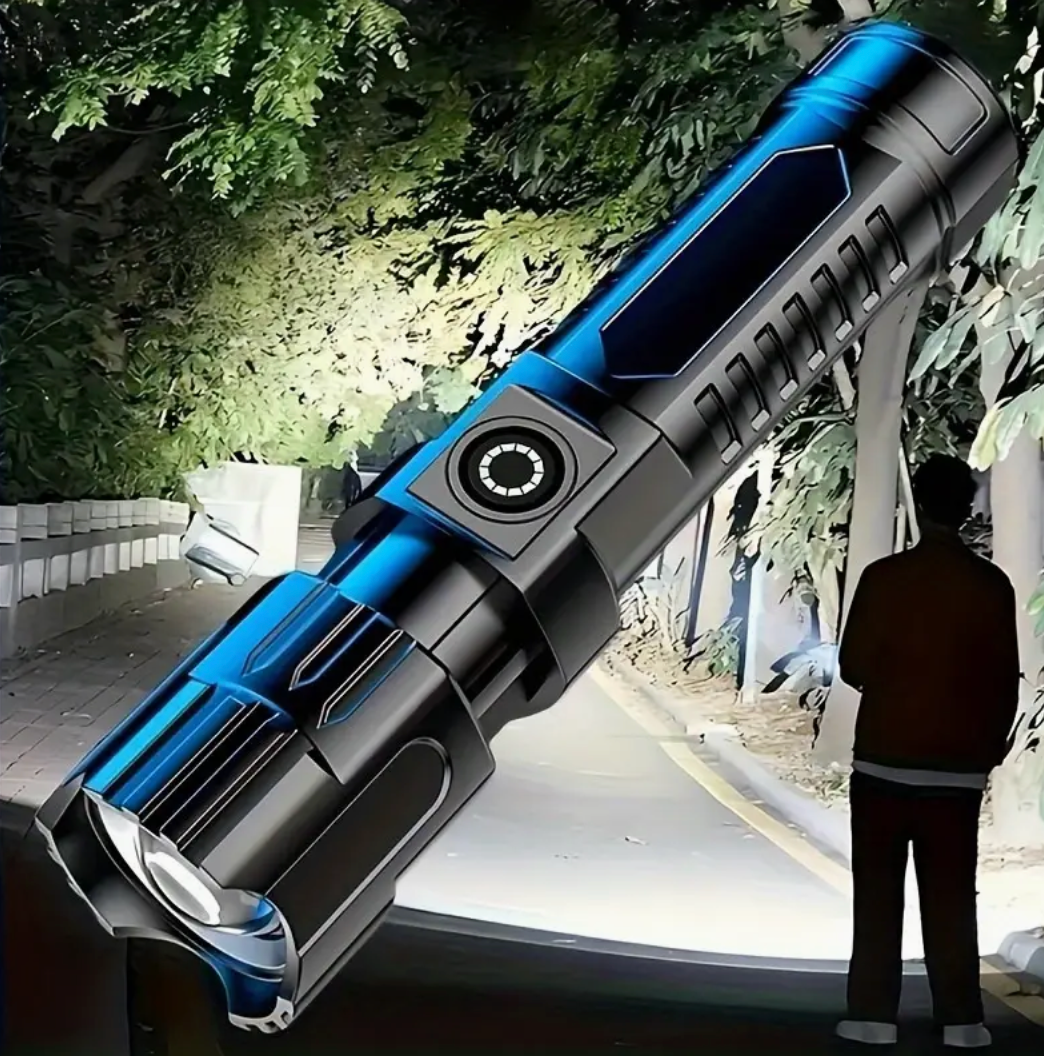 Ultra-Bright LED Flashlight - USB Rechargeable, Long-Range Zoom, Ideal for Outdoor Camping, Adventure And Climb Mountaineering