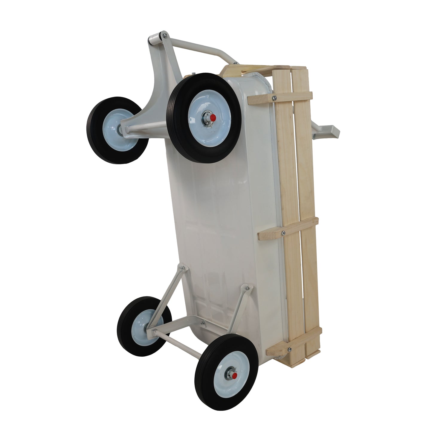 Outdoor carriage, all terrains, wooden railings, solid tires, garden carriage