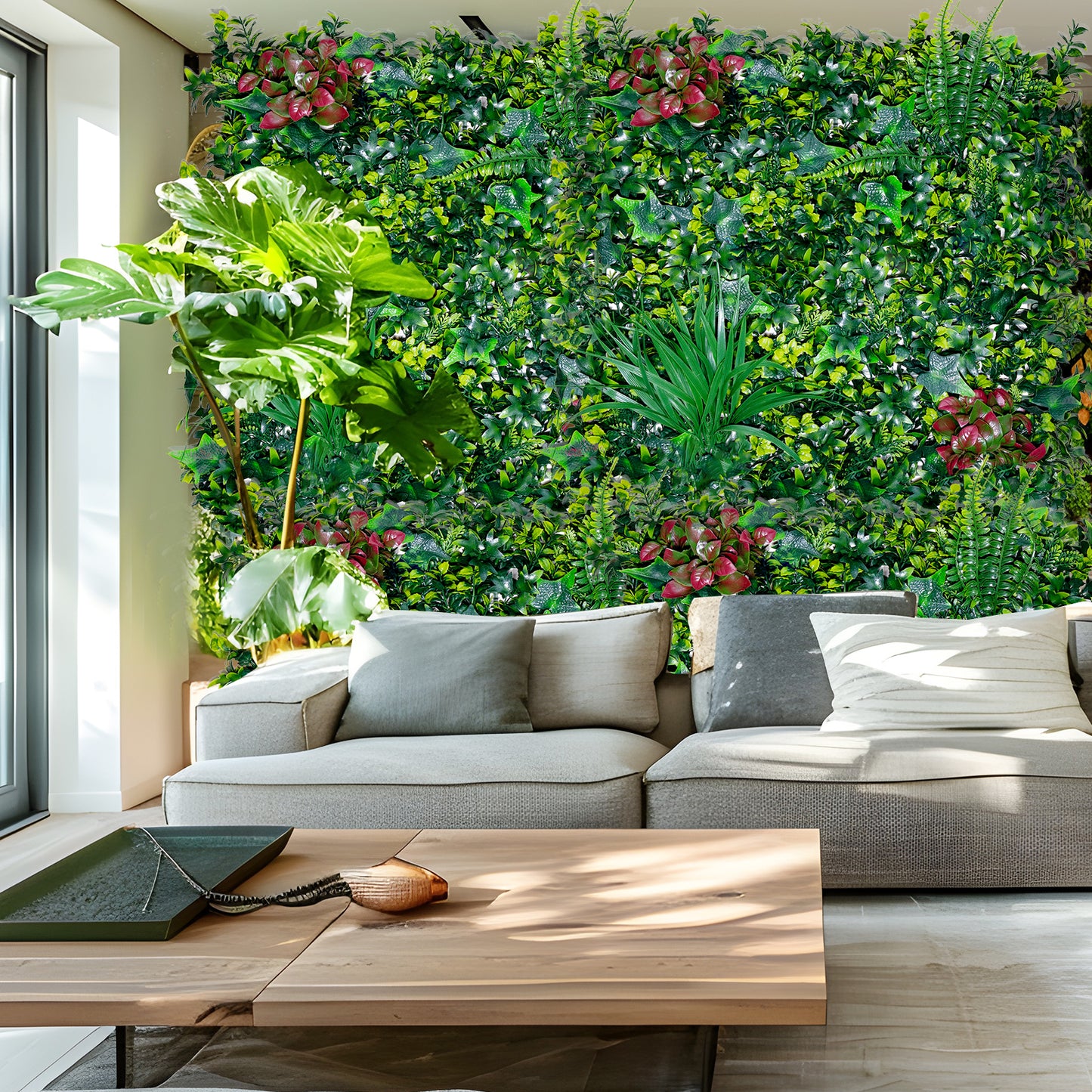 (20pcs)Boxwood Panels, Grass Wall 20"x20", Plant Wall, Grass Backdrop Wall, Privacy Screen, Sun Protected Green Wall Decor for Outdoor, Indoor, Garden, Backyard and Décor