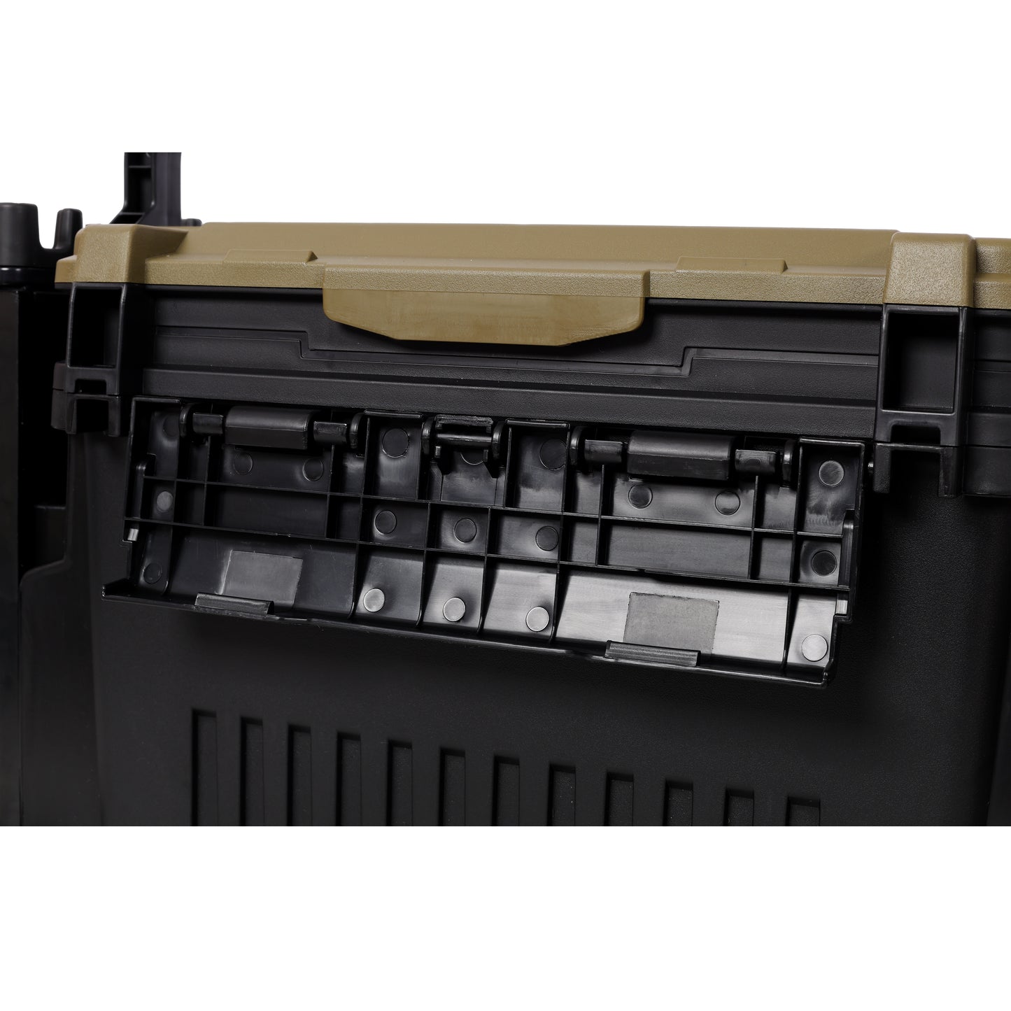 Dual-layer Fishing Tackle Box,Tackle Box Organizer Fishing Box Large,With 2pcs Rod Holder,2pcs Cup Holder,1pc Carring Strap,Army Green