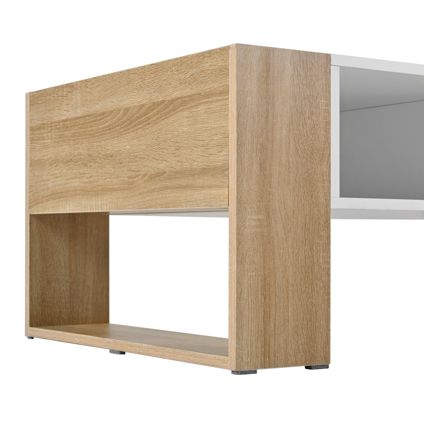 ON-TREND High Glossy Coffee Table with 2 Drawers 
