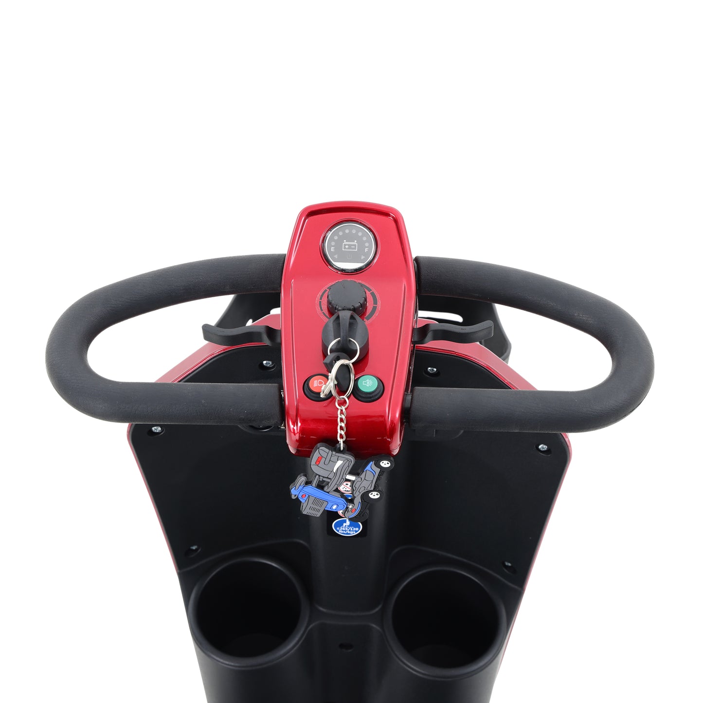 MAX PLUS RED 4 Wheels Outdoor Compact Mobility Scooter with Rear Basket,16 Miles, Cup Holders & USB charger Port