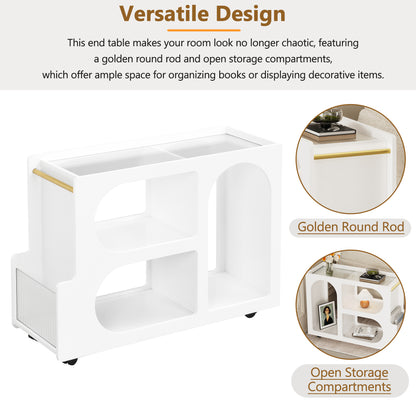 ON-TREND Mobile End Table with Lockable Wheels Free delivery to your home