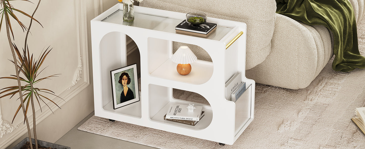 ON-TREND Mobile End Table with Lockable Wheels Free delivery to your home