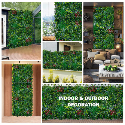 (20pcs)Boxwood Panels, Grass Wall 20"x20", Plant Wall, Grass Backdrop Wall, Privacy Screen, Sun Protected Green Wall Decor for Outdoor, Indoor, Garden, Backyard and Décor