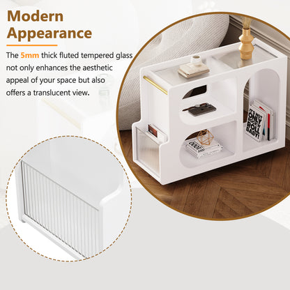 ON-TREND Mobile End Table with Lockable Wheels Free delivery to your home