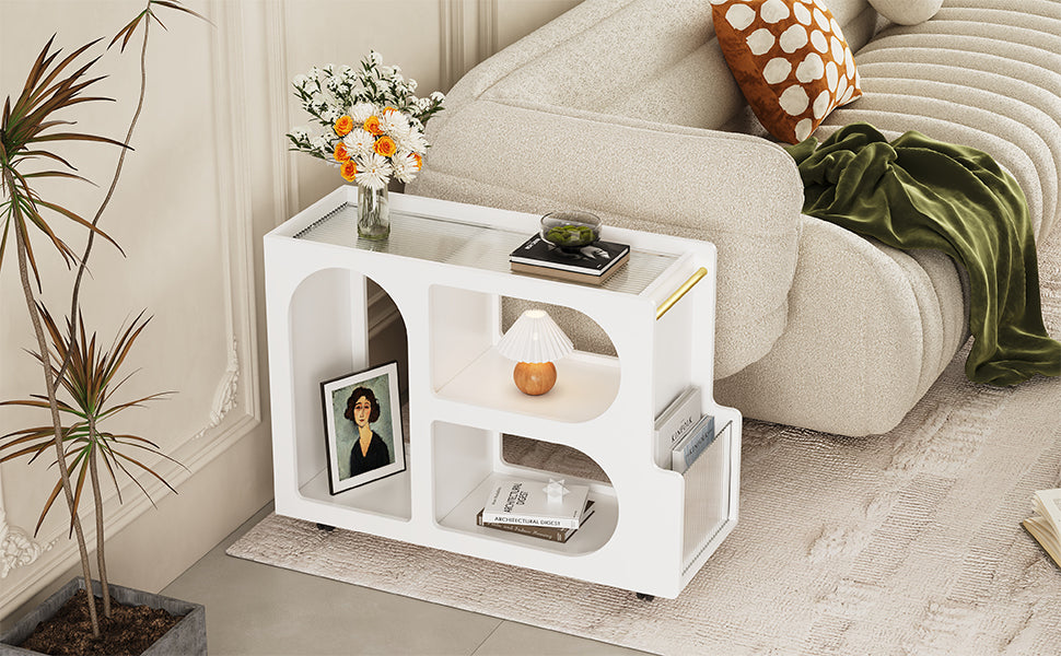 ON-TREND Mobile End Table with Lockable Wheels Free delivery to your home