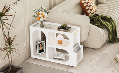 ON-TREND Mobile End Table with Lockable Wheels Free delivery to your home