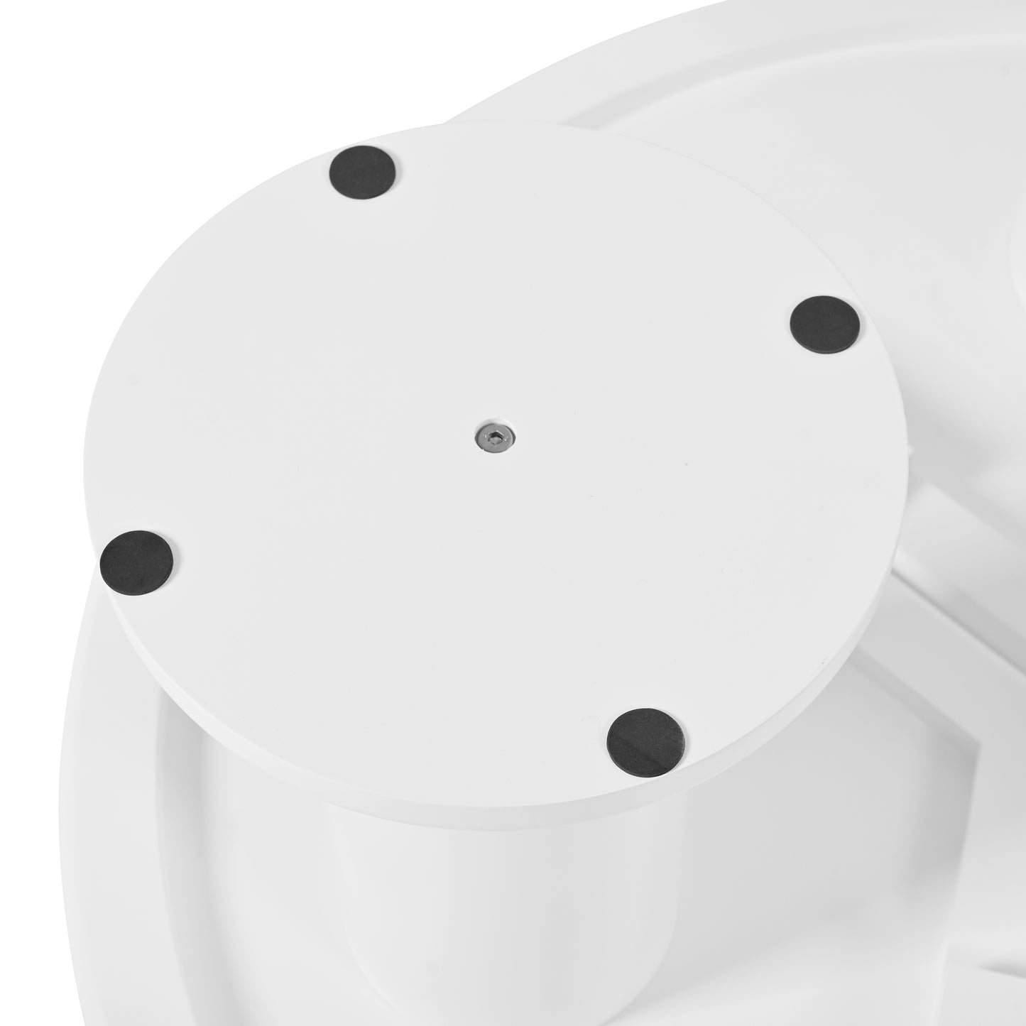 ON-TREND Φ39.4'' Easy Assembly Round Petal-Shaped Coffee Table, Cream Style Center Table with 3 Thick Legs, Minimalist Irregular End Table with Sleek Round Edges for Living Room, White 