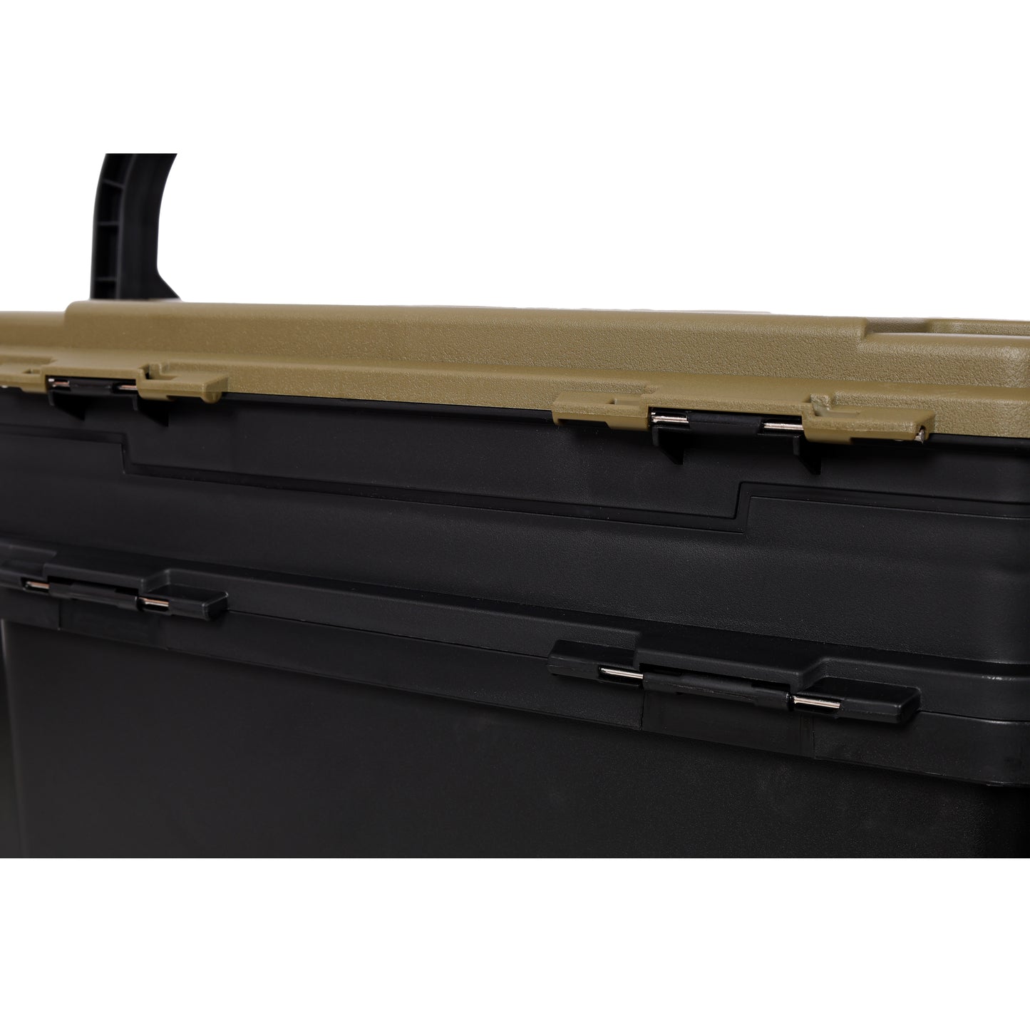 Dual-layer Fishing Tackle Box,Tackle Box Organizer Fishing Box Large,With 2pcs Rod Holder,2pcs Cup Holder,1pc Carring Strap,Army Green