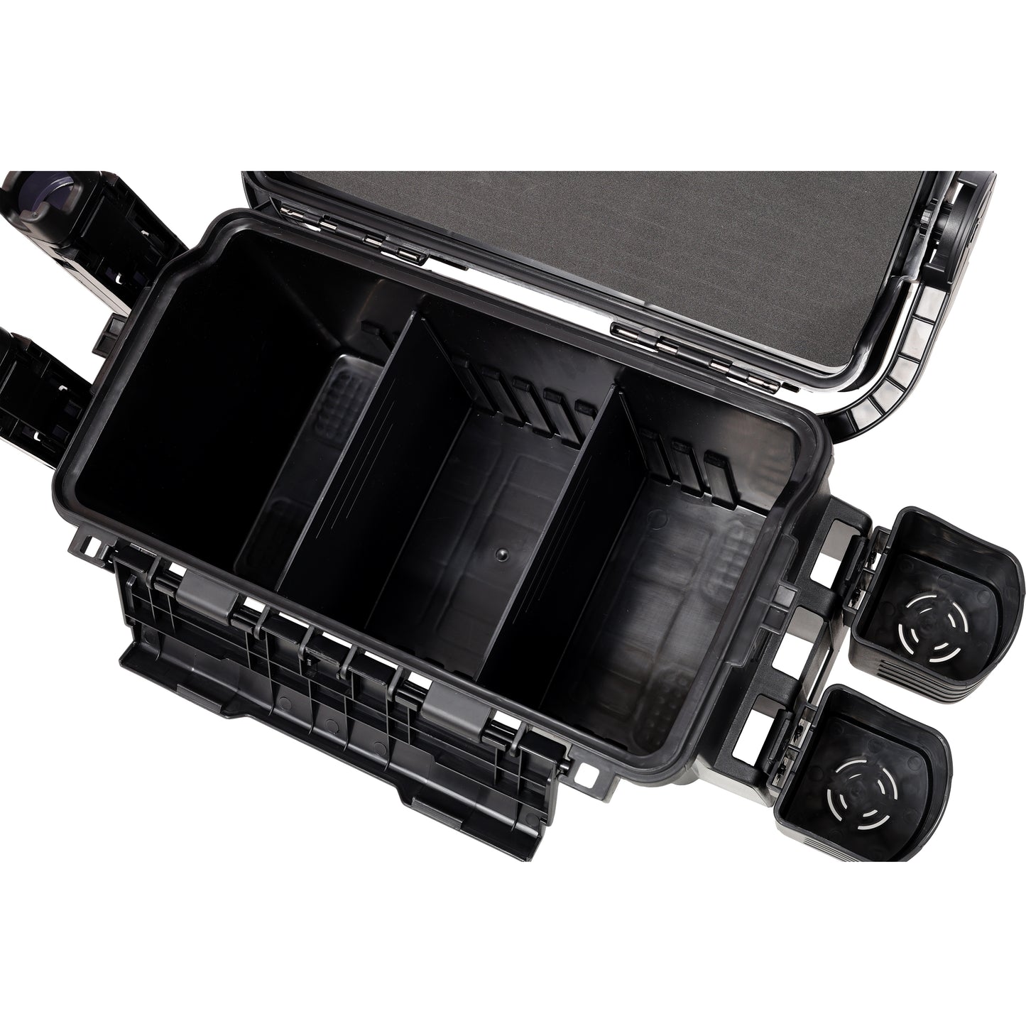 Dual-layer Fishing Tackle Box,Tackle Box Organizer Fishing Box Large,With 2pcs Rod Holder,2pcs Cup Holder,1pc Carring Strap,Army Green