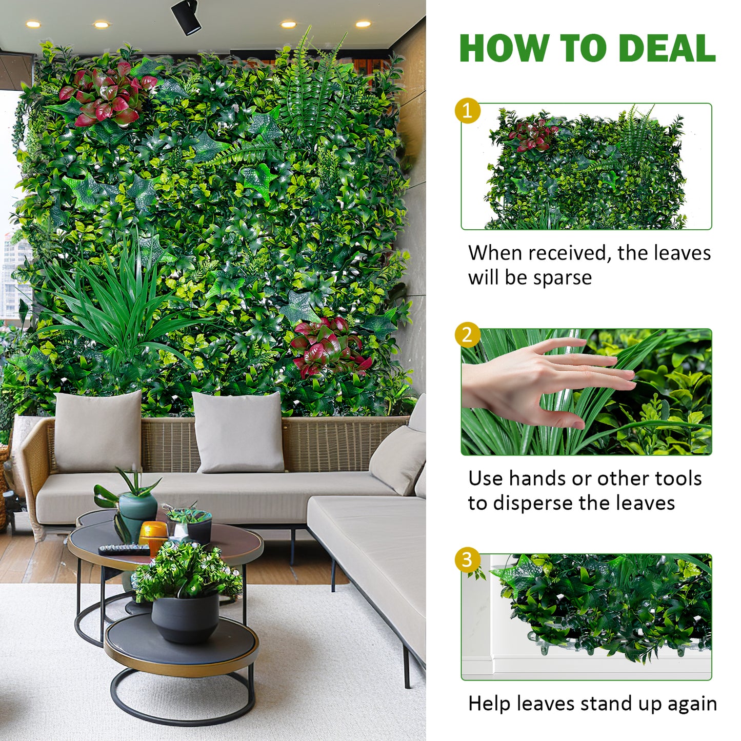 (20pcs)Boxwood Panels, Grass Wall 20"x20", Plant Wall, Grass Backdrop Wall, Privacy Screen, Sun Protected Green Wall Decor for Outdoor, Indoor, Garden, Backyard and Décor